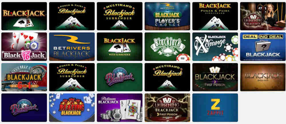 Blackjack games at BetRivers Casino